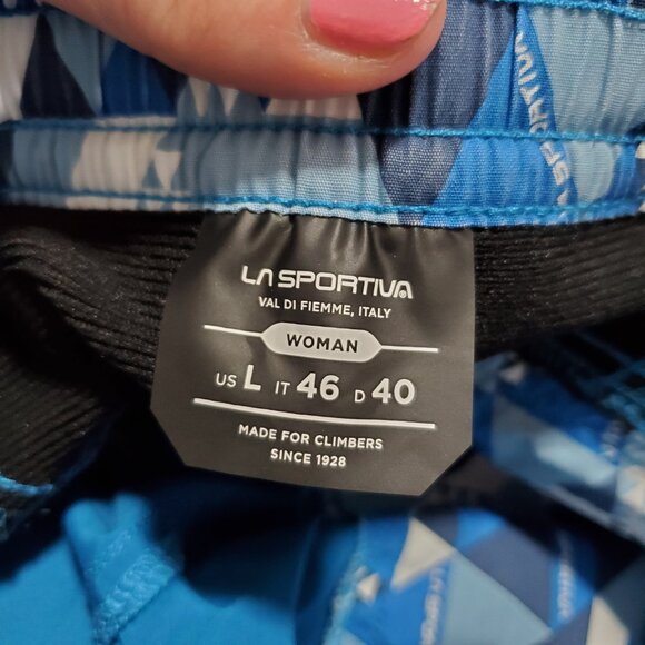 LA SPORTIVA Nirvana Rock Climbing Shorts 10" Pull-On Mid-Rise Blue Women's Large - Picture 10 of 15